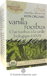 Uncle Lees Tea Kosher Imperial Organic Chai Vanilla Rooibos Tea 18 Tea Bags
