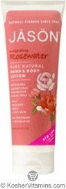 Jason Invigorating Rosewater Pure Natural Hand & Body Lotion 8 OZ
