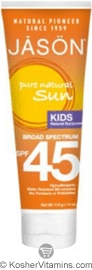 Jason Kid&rsquo;s Pure Natural Sunscreen Broad Spectrum SPF45 4 OZ