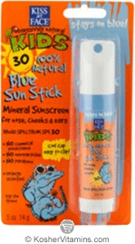 Kiss My Face Kids 100% Natural Sun Stick SPF 30 Blue 0.5 OZ