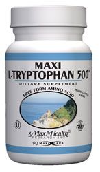 Maxi Health Kosher Maxi L-Tryptophan 500 mg. 90 Maxicaps