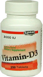 Landau Kosher Vitamin D3 3000 IU 250 Tablets