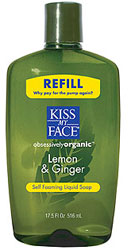 Kiss My Face Self Foaming Liquid Soap Refill Lemon & Gingr 17.5 OZ