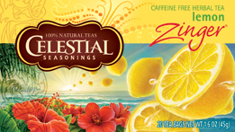Celestial Seasonings Kosher Lemon Zinger 20 Tea Bags