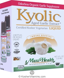 Maxi Health Kosher Liquid Kyolic Aged Garlic Extract - Twin Pack  2 OZ.