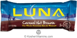 Clif Bar Kosher Luna Nutrition Bar Caramel Nut Brownie Dairy 15 Bars
