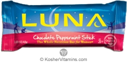 Clif Bar Kosher Luna Nutrition Bar Chocolate Peppermint Stick Dairy 15 Bars