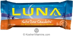 Clif Bar Kosher Luna Nutrition Bar Nutz Over Chocolate Dairy 15 Bars
