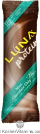 Clif Bar Kosher Luna Protein Bar Mint Chocolate Chip Dairy   12 Bars 