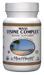 Maxi Health Kosher Maxi Lysine Complex with Probiotics 60 Vegicaps