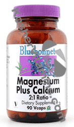 Bluebonnet Kosher Magnesium Calcium 2:1 Ratio 90 Vcaps