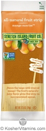 Stretch Island Kosher All-Natural Fruit Strip Mango Sunrise 30 Fruit Strips