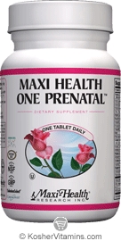 Maxi Health Kosher Maxi One Prenatal  120 Tablets