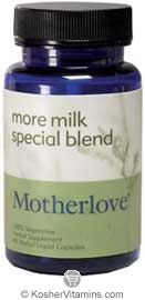 Motherlove More Milk Special Blend Vegetarian Suitable Not Certified Kosher 120 Liquid Vegetarian Capsules