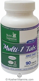 Nutri-Supreme Research Kosher Multi-1 Tabs Iron Free 90 Tablets