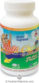 Nutri-Supreme Research Kosher Multi-Chews Children&rsquo;s Multi-Vitamin & Mineral 90 Wafers