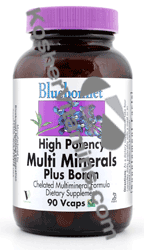 Bluebonnet Kosher Multi Minerals Plus Boron (Iron Free) 180 Vcaps