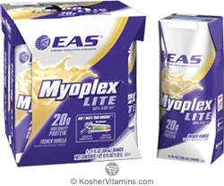EAS Kosher Myoplex Lite Ready to Drink French Vanilla Dairy Case of 24 11 Oz