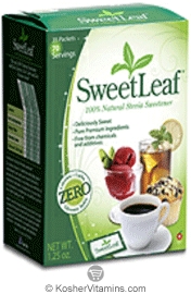SweetLeaf Kosher 100% Natural Stevia Sweetener 35 Packets