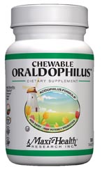 Maxi Health Kosher New & Improved Oraldophilus- Chewable Acidophilus  100 Chewables