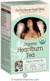 Earth Mama Angel Baby Kosher Organic Heartburn Tea  16 Bags