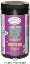 Ruth&rsquo;s Hemp Food Kosher Organic Hemp Protein Powder with Sprouted Flax & Maca 16 OZ