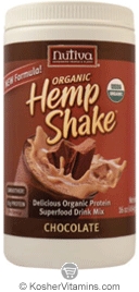 Nutiva Kosher Organic Hemp Shake Chocolate 16 OZ 