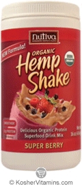 Nutiva Kosher Organic Hemp Shake Super Berry 16 OZ 