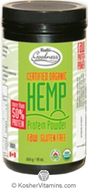 Ruth&rsquo;s Hemp Food Kosher Organic Raw Hemp Protein Powder 16 OZ