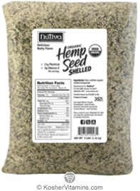 Nutiva Kosher Organic Shelled Hemp Seed  3 LB
