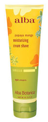 Alba Botanica Papaya Mango Moisturizing Cream Shave 5 OZ