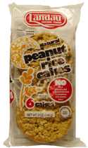 Landau Kosher Natural Peanut Rice Cakes 6 Cakes