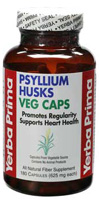Yerba Prima Psyllium Husks Veg Caps Vegetarian Suitable Not Certified Kosher 180 Capsules