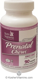 Nutri-Supreme Research Kosher Prenatal Chews Cherry Flavor 90 Wafers
