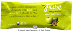 Pure Bar Kosher Pure Organic Raw Bar Apple Cinnamon Dairy 1 Case  12 Bars