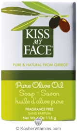 Kiss My Face Bar Soap Pure Olive Oil Fragrance Free 4 OZ