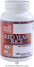 Nutri-Supreme Research Kosher Red Yeast Rice 600 Mg with Coenzyme Q10 120 Vegicaps