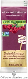 Stretch Island Kosher All-Natural Fruit Strip Ripened Raspberry 30 Fruit Strips