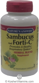 Natures Answer Kosher Sambucus and Forti-C 60 Vegetarian Capsules