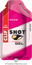 Clif Bar Kosher Shot Energy Gel Razz Dairy  24 Packs
