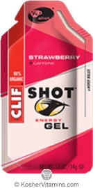 Clif Bar Kosher Shot Energy Gel Strawberry Dairy 24 Packs