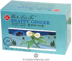 Uncle Lees Tea Kosher Snappy Ginger Spice Tea 20 Tea Bags