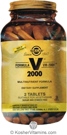 Solgar Kosher Formula VM-2000 Multi Vitamin & Mineral - Free with a $49 Purchase 1 Pack