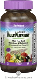 Bluebonnet Kosher Super Earth MultiNutrient Whole Food Based Multivitamin & Multimineral 180 Caplets