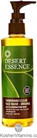 Desert Essence Thoroughly Clean Face Wash - Original with Eco-Harvest Tea Tree Oil and Awapuhi 8 OZ
