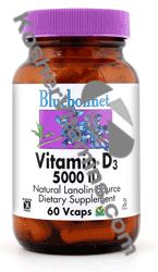 Bluebonnet Kosher Vitamin D3 5000 IU 60 Vcaps