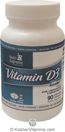 Nutri-Supreme Research Kosher Vitamin D3 2000 IU 90 Vegetarian Capsules