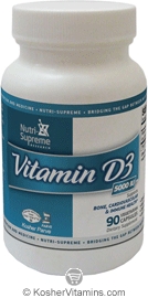 Nutri-Supreme Research Kosher Vitamin D3 5000 IU 90 Vegetarian Capsules