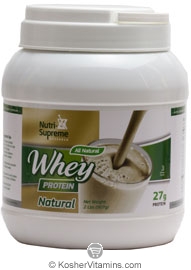 Nutri-Supreme Research Kosher Whey Protein Powder Dairy Cholov Yisroel Natural Flavor 2 LBS