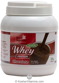 Nutri-Supreme Research Kosher Whey Protein Powder Dairy Cholov Yisroel Chocolate Flavor 2 LBS